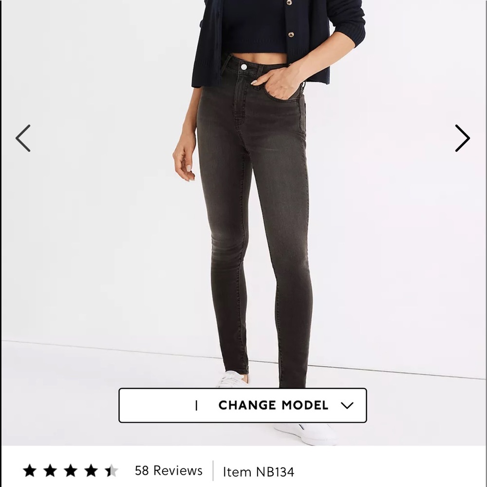 NEW Madewell curvy Roadtripper supersoft skinny jeans in ardley wash